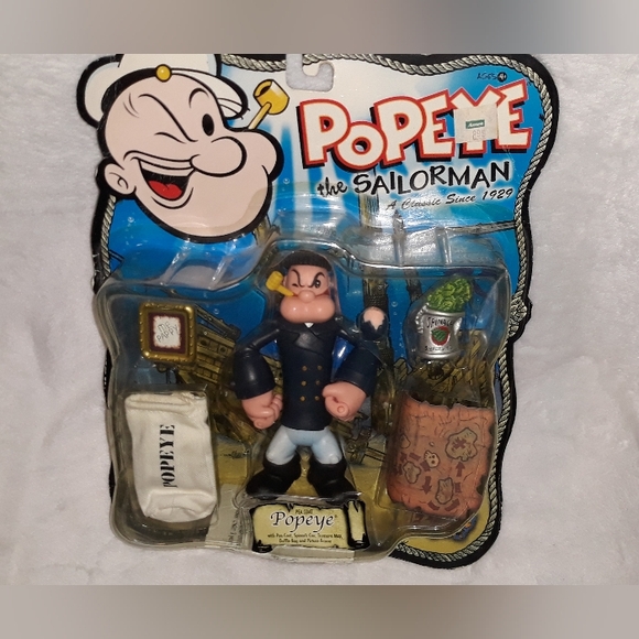 Popeye The Sailor Man Action Figure! Includes 5 accessories 2001 MEZCO TOYS New - Picture 9 of 12